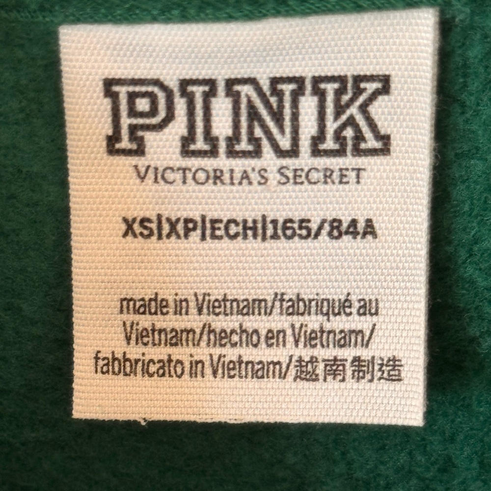 PINK Victoria's Secret Garnet Green Cropped Hoodie - Picture 5 of 6